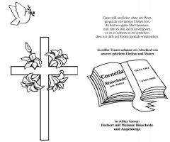 Trauerkarte von Herbert und Melanie